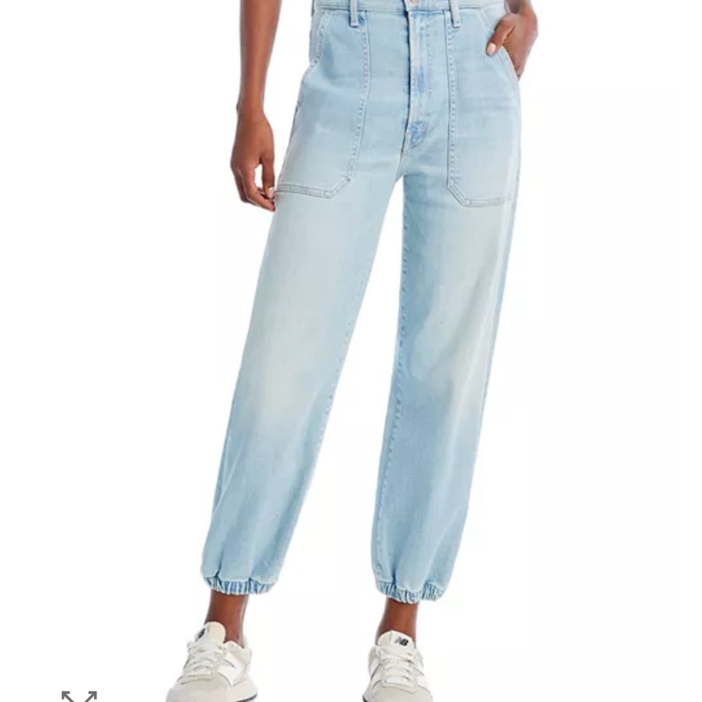 MOTHER Light Wash Ankle Jeans the wrapper patch springy ankle chill pill 24